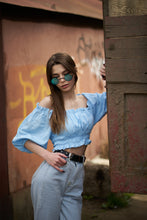 Load image into Gallery viewer, Eric - Black / Blue Mirror