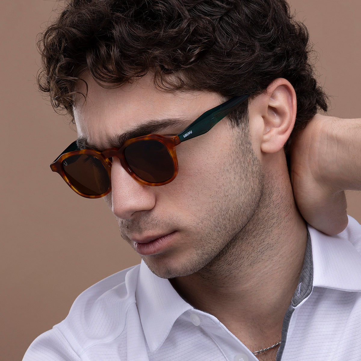 Pedro - Green Tortoise / Brown