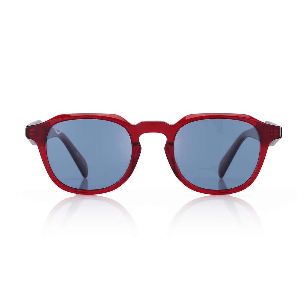 Pedro - Red Transparent / Light Blue