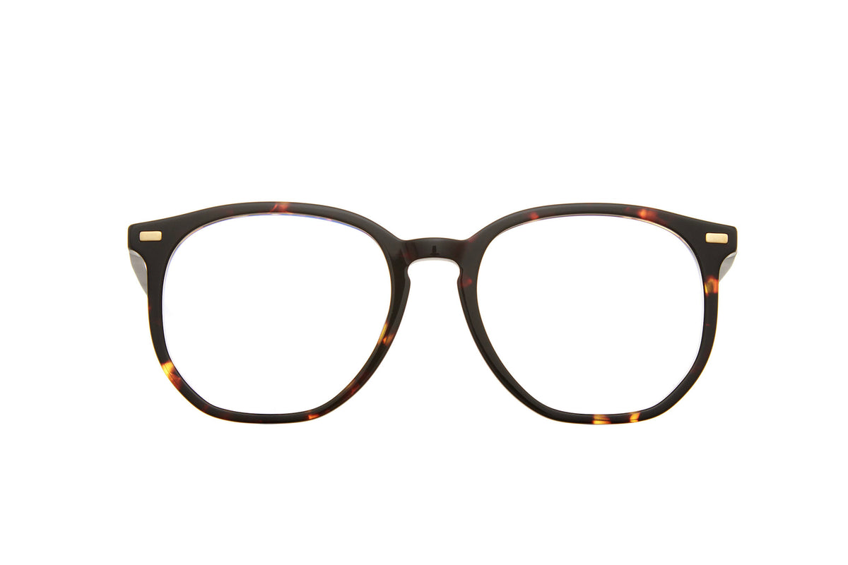Beanie - Brown Tortoise / Blue Light
