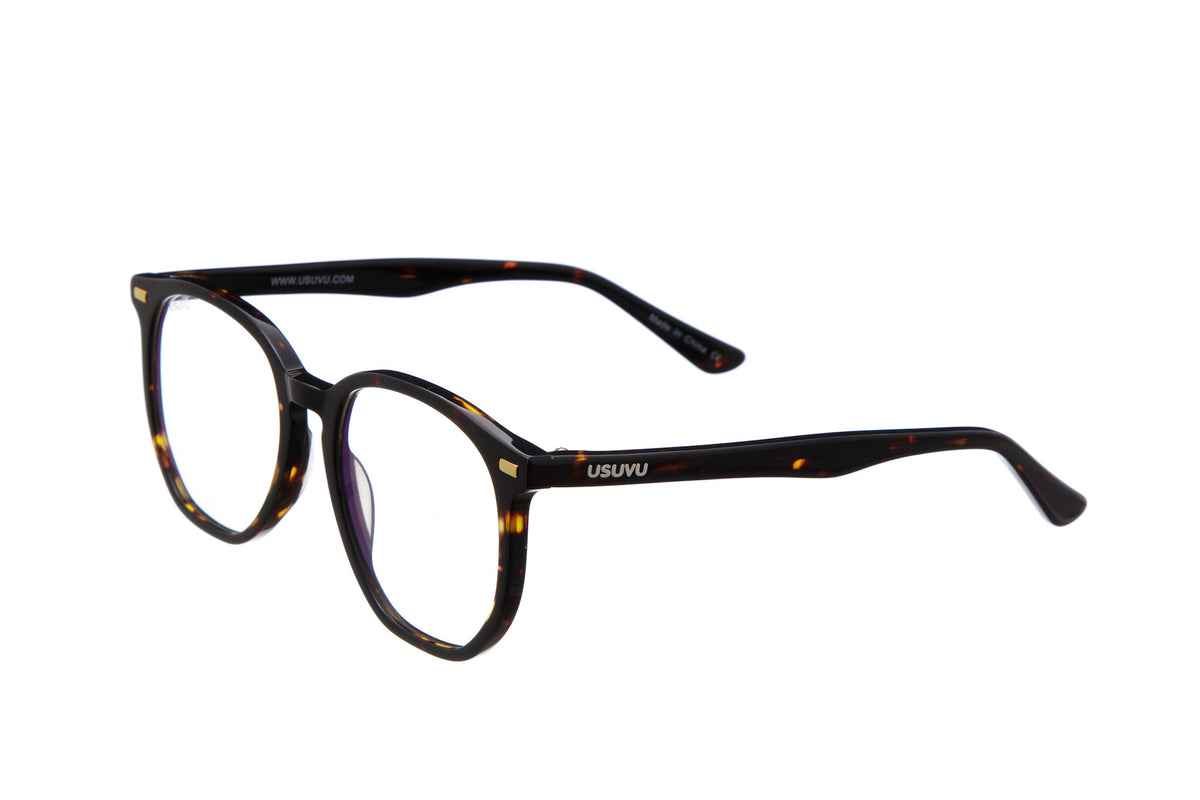 Beanie - Brown Tortoise / Blue Light