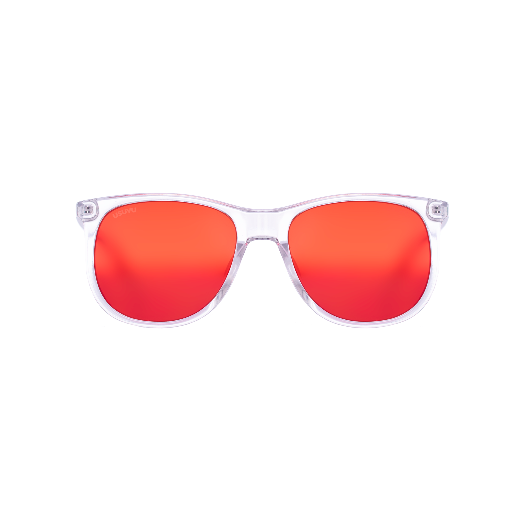 White frame red lens sunglasses store